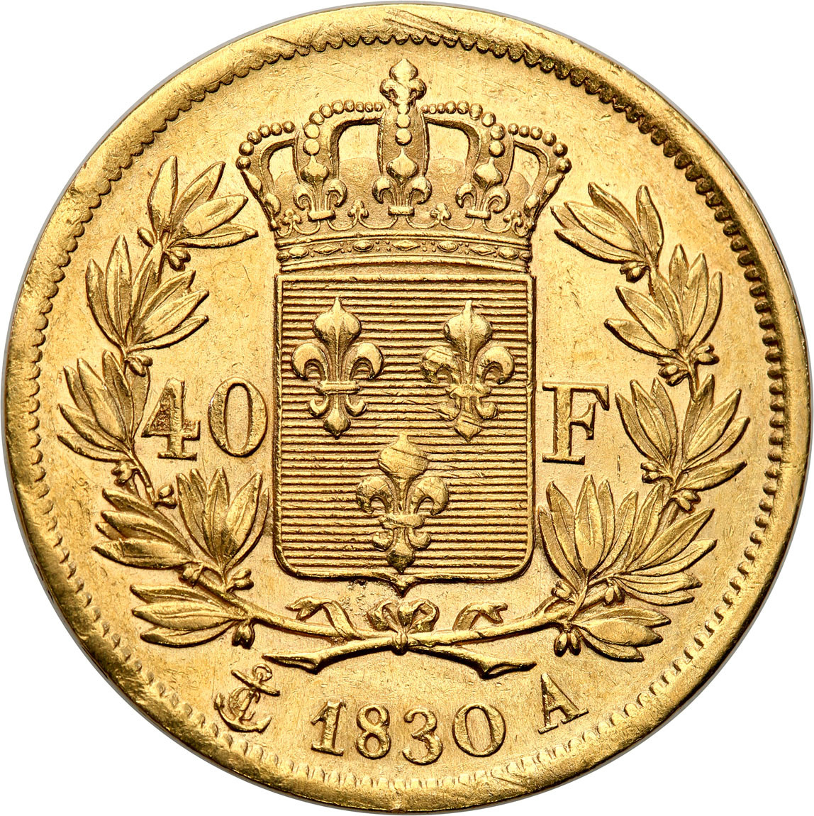 Francja. Karol X (1824-1830).  40 franków 1830 A, Paryż